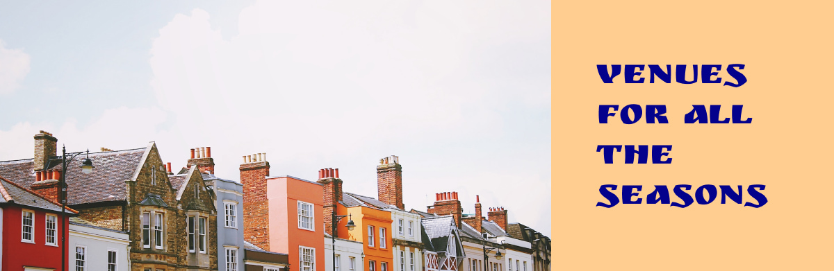 image of the colorful house with the text dream for all the seasons